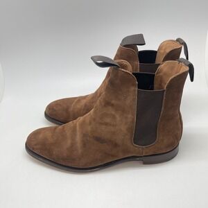 New & Lingwood Chelsea Boots Mens 10.5 US Brown Suede England Leather Dress Shoe